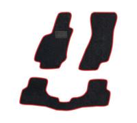 Alfombrillas para Coche Alfombrilla De Coche para A6 Actualidad C8 4K Poliéster Ante Antideslizante Base Negra Ribete Rojo Coche Alfombrillas para