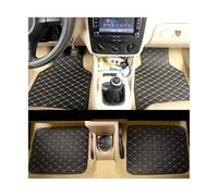 Alfombrillas para Coche Alfombrillas de Cuero para de 4 Piezas duraderas Protectoras para Todos los vehículos Accesorios Interiores Almohadilla Coche Alfombrillas para(Black-Beige)