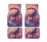 Alfombrillas para Coche con diseño de escorpión y Flores, Juego Completo, Antideslizantes, para decoración del Coche.
