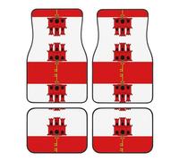 Alfombrillas para Coche con Estampado de la Bandera Universal de Gibraltar, Juego de Cuatro Piezas, Elegantes y duraderas.