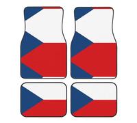 Alfombrillas para Coche con Estampado de la Bandera Universal de la República Checa, Juego de Cuatro Piezas, Elegantes y duraderas.
