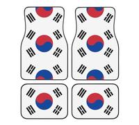 Alfombrillas para Coche con Estampado de la Bandera Universal de la República de Corea, Juego de Cuatro Piezas. Alfombrillas Elegantes y duraderas.