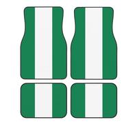 Alfombrillas para Coche con Estampado de la Bandera Universal de Nigeria, Juego de Cuatro Piezas, Elegantes y duraderas.