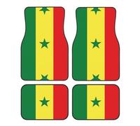 Alfombrillas para Coche con Estampado de la Bandera Universal de Senegal, Juego de Cuatro Piezas, Elegantes y duraderas.