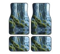 Alfombrillas para Coche con Estampado de Musgo Glacial con Parte Delantera y Trasera Antideslizantes, aptas para Coches, Camiones y SUV.