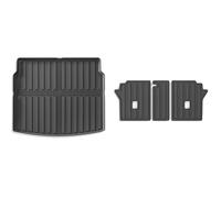 Alfombrillas para Coche para Mazda CX60 KH Series 2025-2022 TPE Todo Tipo De Clima Conductor Derecho Combustible Revestimientos Piso Y Tapete Maletero Lfombras De Coche(3pcs Back Sets)