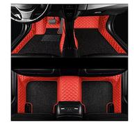 Alfombrillas para Coche para para Kadjar 2015-2019 Alfombrillas Coche Ajuste Personalizado Alfombras Cuero Alfombras Tablero Estilo Coche Moqueta(Red Black Double)