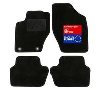 Alfombrillas para coche PEUGOET 307 SW sauf coupe cabriolet del año 2000 al 2009 4uds. - Moqueta en Negro 600 g/m² - Modelo One - 1765689, Estándar