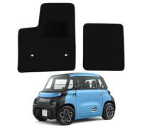 Alfombrillas para Coche Reemplazo para Citroen Ami Electric/Opel Rocks-e/Electric/Fiat Topolino 2020-2025, Alfombrillas Premium para Asientos Delanteros, Alfombras Clásicas Negras para Coche