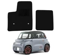 Alfombrillas para Coche Reemplazo para Citroen Ami Electric/Opel Rocks-e/Electric/Fiat Topolino 2020-2025, Alfombrillas Premium para Asientos Delanteros, Alfombras Clásicas Negras para Coche
