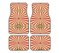 Alfombrillas para Coche Universal Vintage con Estampado de Circo Vintage, Juego de Cuatro Piezas, Elegantes y duraderas.