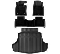 Alfombrillas para El Suelo del Coche para Toyota para Camry 2024 2025 Suelo del Coche con Timón Izquierdo, Alfombrillas para El Maletero Todo Tipo Clima(E Negra)