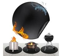 Alfombrillas para fogatas de 36 pulgadas, resistente al calor y al fuego, alfombrilla para hoguera para césped, protector de cubierta de 36 pulgadas para hoguera, alfombra ignífuga para chimenea al