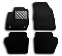 Alfombrillas para Ford Fiesta Vi Restyling 2011-2016 Fix Redondas, A Medida, Antideslizantes, con Refuerzo de Goma en el talón.