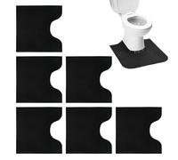 Alfombrillas para Inodoro - Alfombrilla de baño Antideslizante en Forma de U de 6 Piezas, Alfombra para Inodoro Reutilizable ambientador | Almohadillas Redondeadas para Suelos de baño