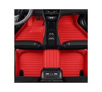 Alfombrillas para Mini R53 R56 4 Seat F55 F56 2 Puertas 4 Puertas PACEMAN R61 2011-2024 RHD Rayas PU Material sintético 5D Alfombrilla Suelo Coche Accesorios Interiores(Red,For F55 F56 4Doors 14-24)