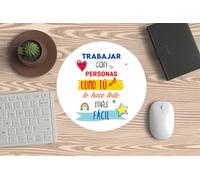 Alfombrillas para Mouse, Ratón de PC o Portátil - Trabajar con Personas como tú lo Hace Todo más fácil (Alfombrilla Ideal para obsequiar a un Buen compañero de Trabajo).