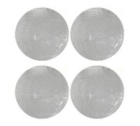 Alfombrillas para parrilla, 4 unidades, 40 x 30 cm, PTFE antiadherente, placa de malla para barbacoa, reutilizable, resistente al calor para freidora de aire eléctrica de carbón de gas (BlackRound40