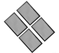 Alfombrillas para parrilla, 4 unidades, 40 x 30 cm, PTFE antiadherente, placa de malla para barbacoa, reutilizable, resistente al calor para freidora de aire eléctrica de carbón de gas (negro, 36 x 42