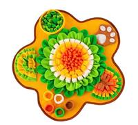 Alfombrillas para perros de alimentación lenta de color brillante con forma de flor, para paciencia e inteligencia, interacción de tratamiento, búsqueda de actividades, rompecabezas para perros