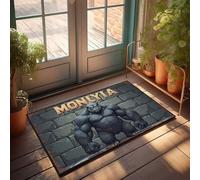 Alfombrillas para puerta delantera, Monlyia: The Mighty Gorilla Guardian, alfombra para puerta delantera, interior y exterior (50 x 80 cm)