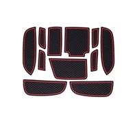 Alfombrillas Posavasos Para Puerta Interior De Coche, Alfombrilla Con Ranura De Goma Para Honda, Para Civic, Para MK9, Para 1.8L, 2012 ~ 2015, 2013, 2014, Accesorios Para Ranura De Puerta(Rosso)