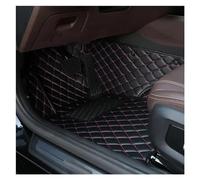Alfombrillas Protección Todo Clima Alfombrilla Cuero Personalizada con Diamantes Todos Los Modelos para Civic para Fit para CRV para XRV para Accord para Odyssey(Black Red)