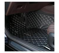 Alfombrillas Protección Todo Clima Alfombrilla Cuero Personalizada con Diamantes Todos Los Modelos para Civic para Fit para CRV para XRV para Accord para Odyssey(1 Black White)