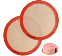 Alfombrillas redondas de silicona para hornear moldes de 10 pulgadas, alfombrilla de pastel de 10 pulgadas, forro de prensa de tortilla, alfombrilla de pizza, alfombrilla de masa para
