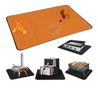 Alfombrillas Resistentes al Calor para Parrilla para Barbacoas de Exterior, Freidoras Sin Aceite, Barbacoas de Gas, Protege tu Mesa de Barbacoa de Exterior,Naranja,50x64 cm