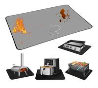 Alfombrillas Resistentes al Calor para Parrilla para Barbacoas de Exterior, Freidoras Sin Aceite, Barbacoas de Gas, Protege tu Mesa de Barbacoa de Exterior,Gris,50x64 cm