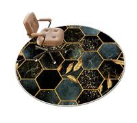 Alfombrillas resistentes para sillas de madera dura y alfombras - Protectores de suelo redondos de 110 cm para sillas de juegos y escritorio - Protectores de alfombras para uso doméstico y de oficina