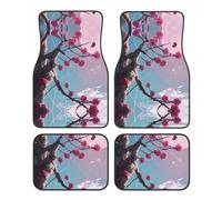 Alfombrillas universales para Coche con Estampado de pequeñas Flores Rosas, Juego de Cuatro Piezas. Alfombrillas Elegantes y duraderas.