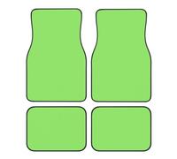 Alfombrillas universales para coche, elegante juego de cuatro piezas para SUV, sedán, furgoneta, camión, color verde claro, diseño de impresión completa