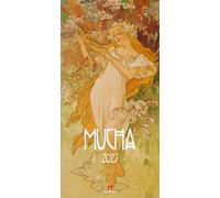 Alfons Mucha Kalender 2027: Geschmackvoller Kunst-Kalender im schlanken Hochformat (33x66 cm) | Plakatkunst des Jugendsstils