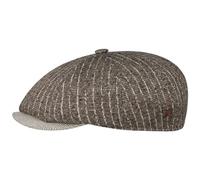 Alfonso D´Este Gorra SabatoD’Este Hombre - Made in Italy Newsboy Gorro Ivy con Visera, Forro Primavera/Verano - L (58-59 cm) marrón