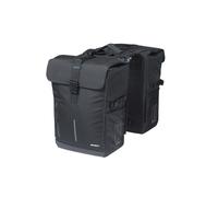 Alforja doble con fijación universal para portabultos Basil Move 2 x 15L ( Negro / 30 L | velcro )
