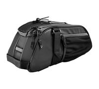 Alforja impermeable para bicicleta, espaciosa, con diseño reflectante y material para ciclismo nocturno seguro (negro)