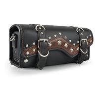 Alforja para Horquilla Delantera de Motocicleta Vintage, Impermeable, rígida, Doble Bolsa Deportiva para Moto de Turismo para Harley Davidson Road King Street Glide