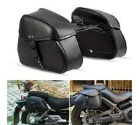 Alforja Universal de PU para motocicleta eléctrica, herramienta lateral, paquete de equipaje, sillín para Harley Suzuki Kawasaki CMX500 Honda Yamaha