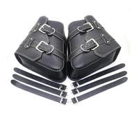 Alforjas Bolsas Compatible Con Sportster Para XL 883 1200 Bolsas Sillín Negras Motocicleta Bolsa PU Cocodrilo Bolsa Almacenamiento Accesorios Piezas