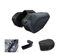 Alforjas Bolsas De Viaje para Casco De Motocicleta Maletas Alforjas Y Un Impermeable Bolsa para Manillar De Motocicleta(PU and Plastic)