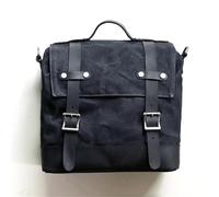 Alforjas Moto Bolsa Lateral De Locomotora Retro Universal Impermeable De Lona para Motocicleta para Sillín De Caballero Bolsas para Motocicleta(Black)