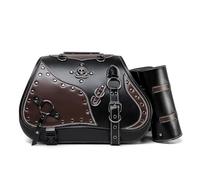 Alforjas Moto para Benelli Caffe Nero 250 2008-2020, Bolsa Impermeable Cuero Moto Bolsas Laterales para Motocicleta Vintage Bolsas Laterales con Soporte para Tazas,D