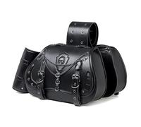 Alforjas Moto para Benelli Caffe Nero 250 2008-2020, Bolsa Impermeable Cuero Moto Bolsas Laterales para Motocicleta Vintage Bolsas Laterales con Soporte para Tazas,A