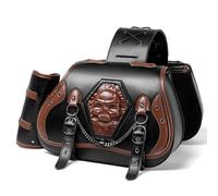 Alforjas Moto para Benelli Caffe Nero 250 2008-2020, Bolsa Impermeable Cuero Moto Bolsas Laterales para Motocicleta Vintage Bolsas Laterales con Soporte para Tazas,H