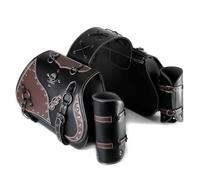 Alforjas Moto para CFMoto 700CLX 700 CLX 700CL X CLX700, Bolsa Lateral Impermeable de Cuero PU, Sillín Gran Capacidad con Cierre Rápido y Resistente Intemperie,C