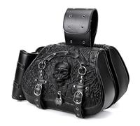 Alforjas Moto para Harley Davidson Custom 1200, Alforjas para Moto Impermeables Cuero Bolsa Trasera Moto Maletas Laterales Moto Bolsa Moto con Cierre Rápido,A