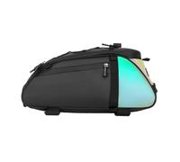 Alforjas para maletero de bicicletas de 12 L con reflectores, resistente al agua, bolsa para portaequipajes traseros