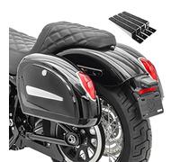 Alforjas rigidas (par) Moto Custom Craftride Michigan 18l + Kit de Montaje Compatible para Honda Rebel CMX 500, Shadow 750 Black Spirit/VT 1100 C2/ VT 1100 C3 Aero/VT 125/600/ 750 C/Spirit, VTX 130